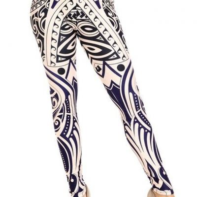 Plus Size Valhalla Tribal Leggings by USA Fashion™, Trendy, Digital Laser Print